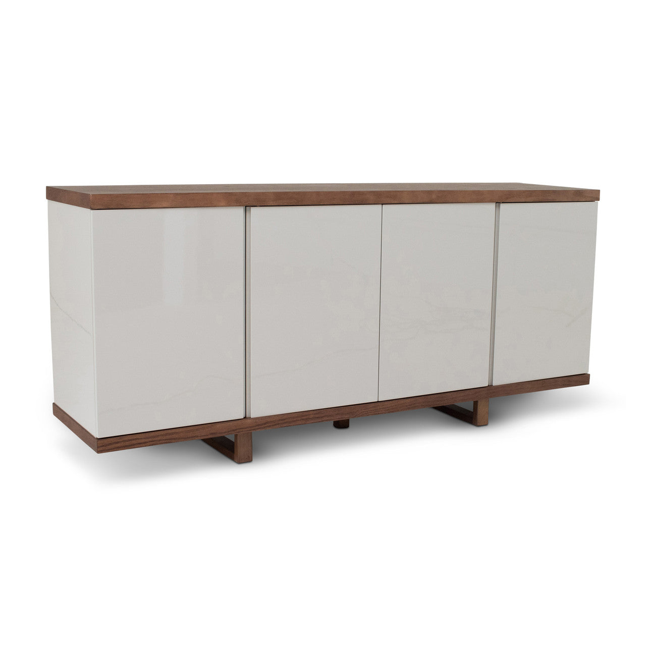 Modern Brazilian - Copany - Buffet - Nogal Frame - Off White Doors