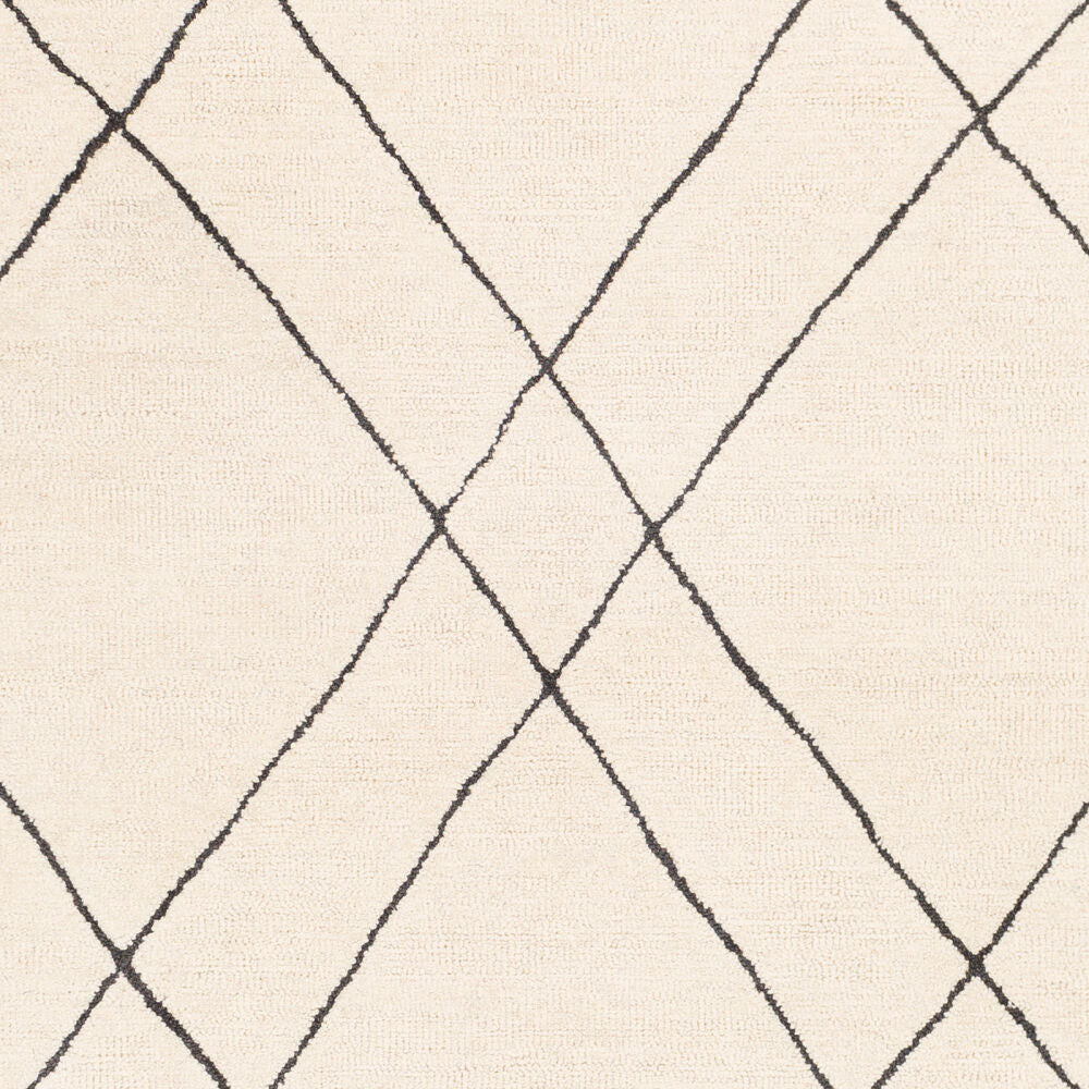 Sinop Black/Cream Handmade Rug - swatch
