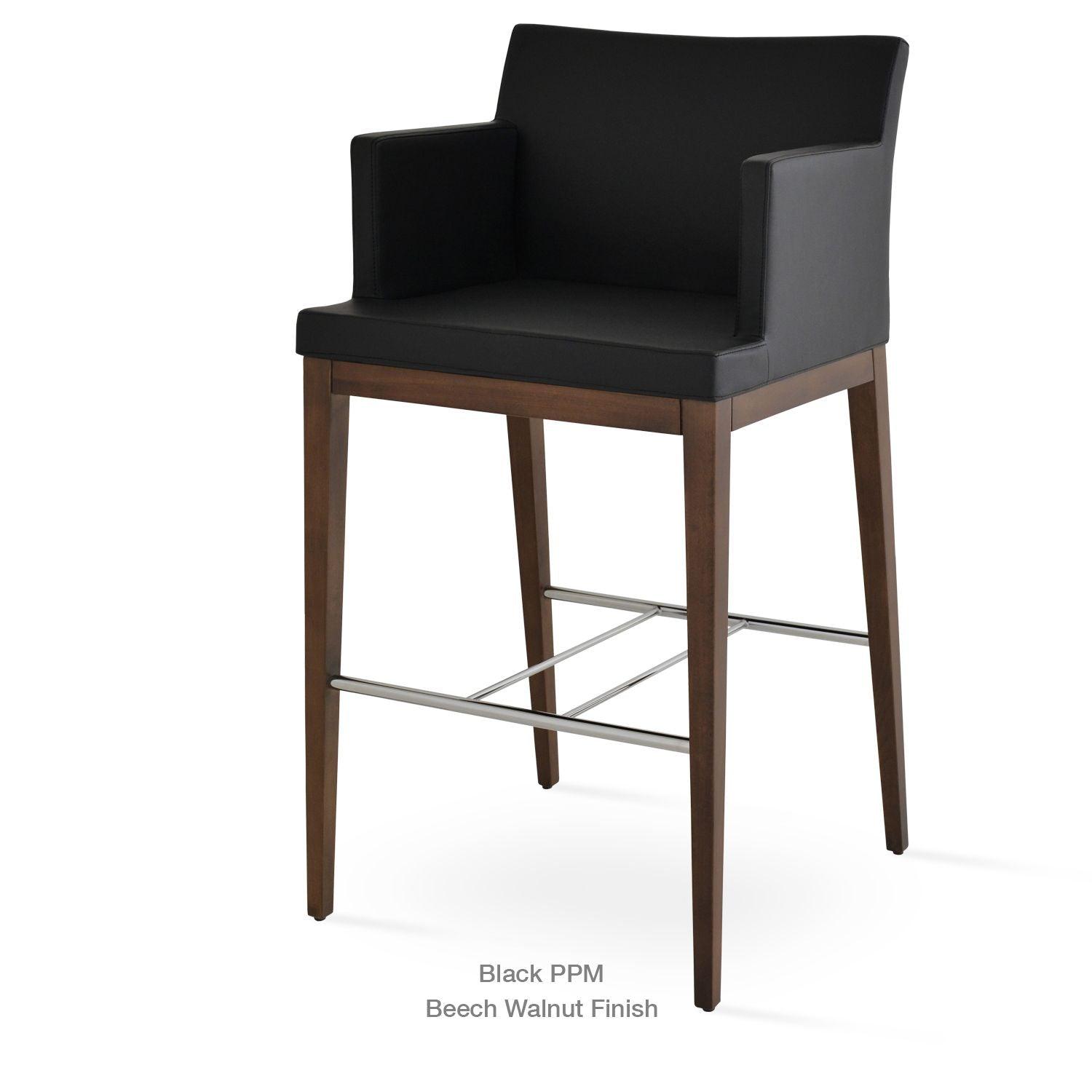 SOHO ARM WOOD STOOL