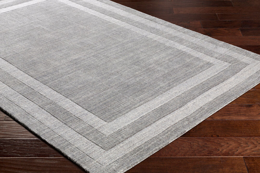 Sorrento Gray Handmade Rug - corner