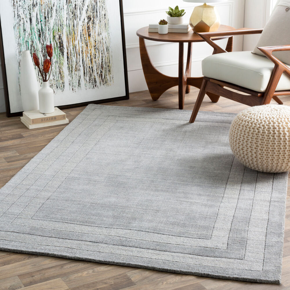 Sorrento Gray Handmade Rug - roomscene