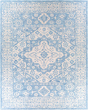 Serafina Ice Blue/Ivory Handmade Rug - 2' x 3'