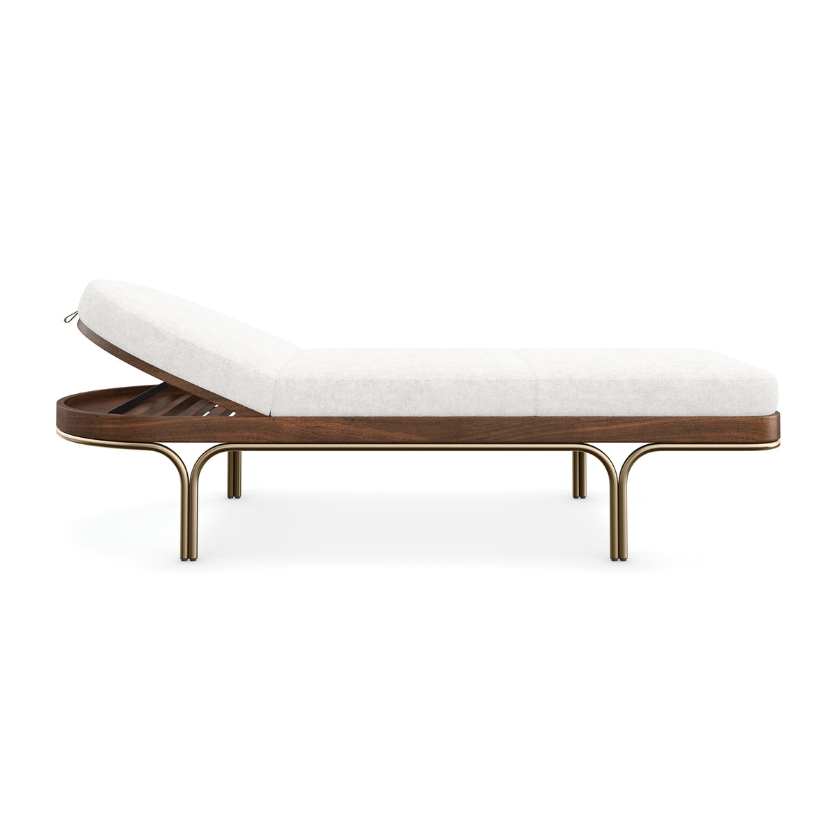 Rhythm Chaise Lucent Bronze Metallic Paint 76" by Caracole