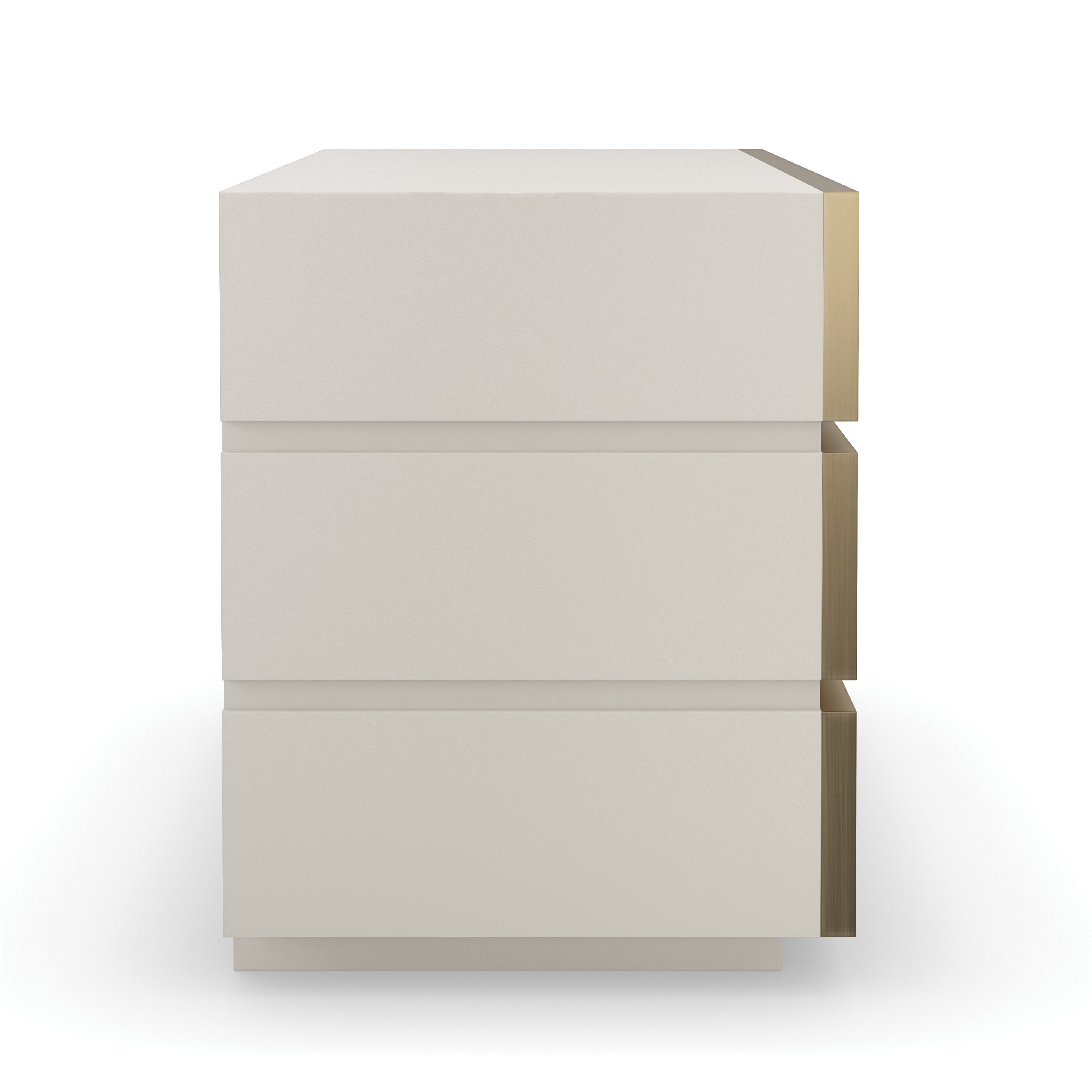 Bedrock Nightstand Almond Milk 34" by Caracole - view 6