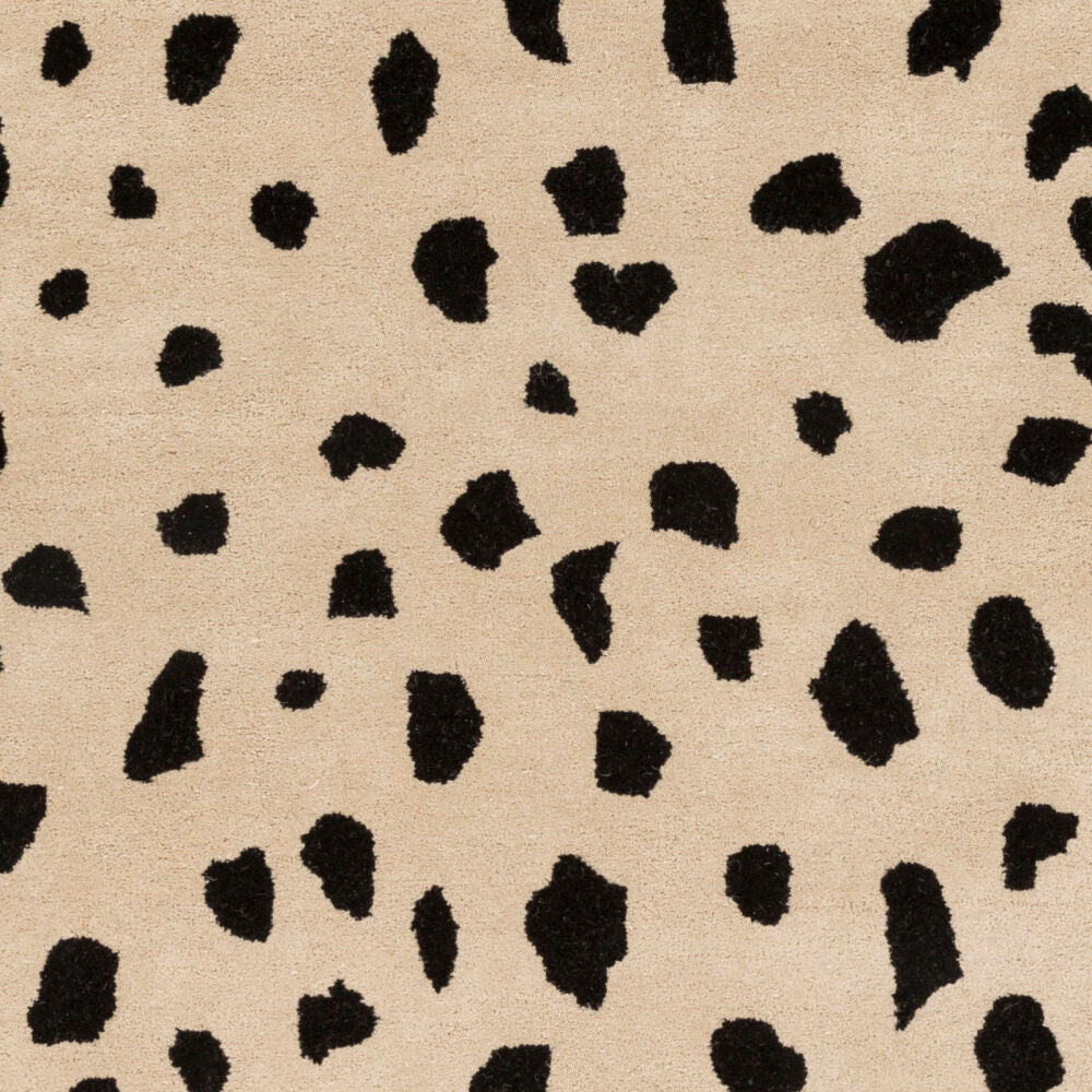 Stella Beige/Black Handmade Rug - swatch
