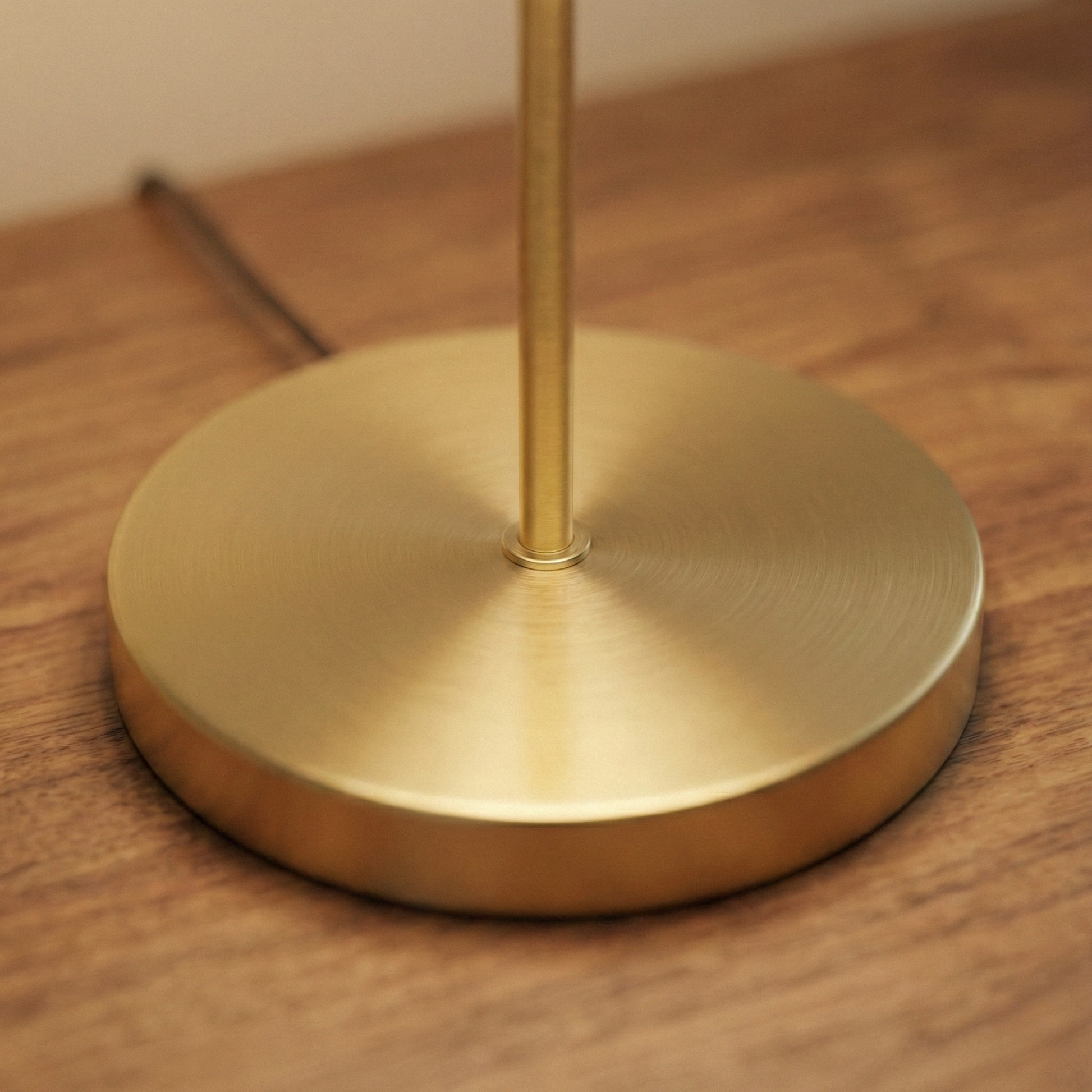 Stratos Table Lamp | Black Dome with Gilded Base