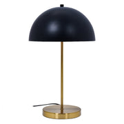 Stratos Table Lamp | Black Dome with Gilded Base