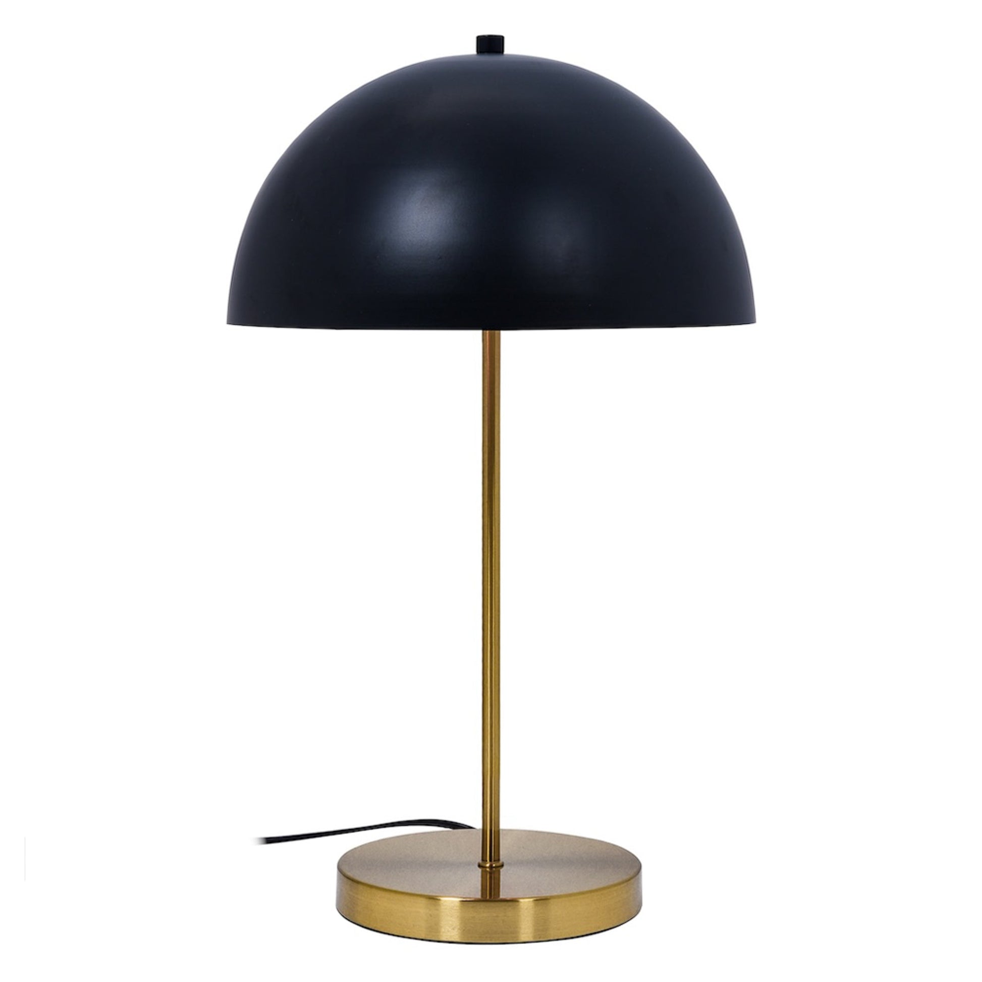 Stratos Table Lamp | Black Dome with Gilded Base