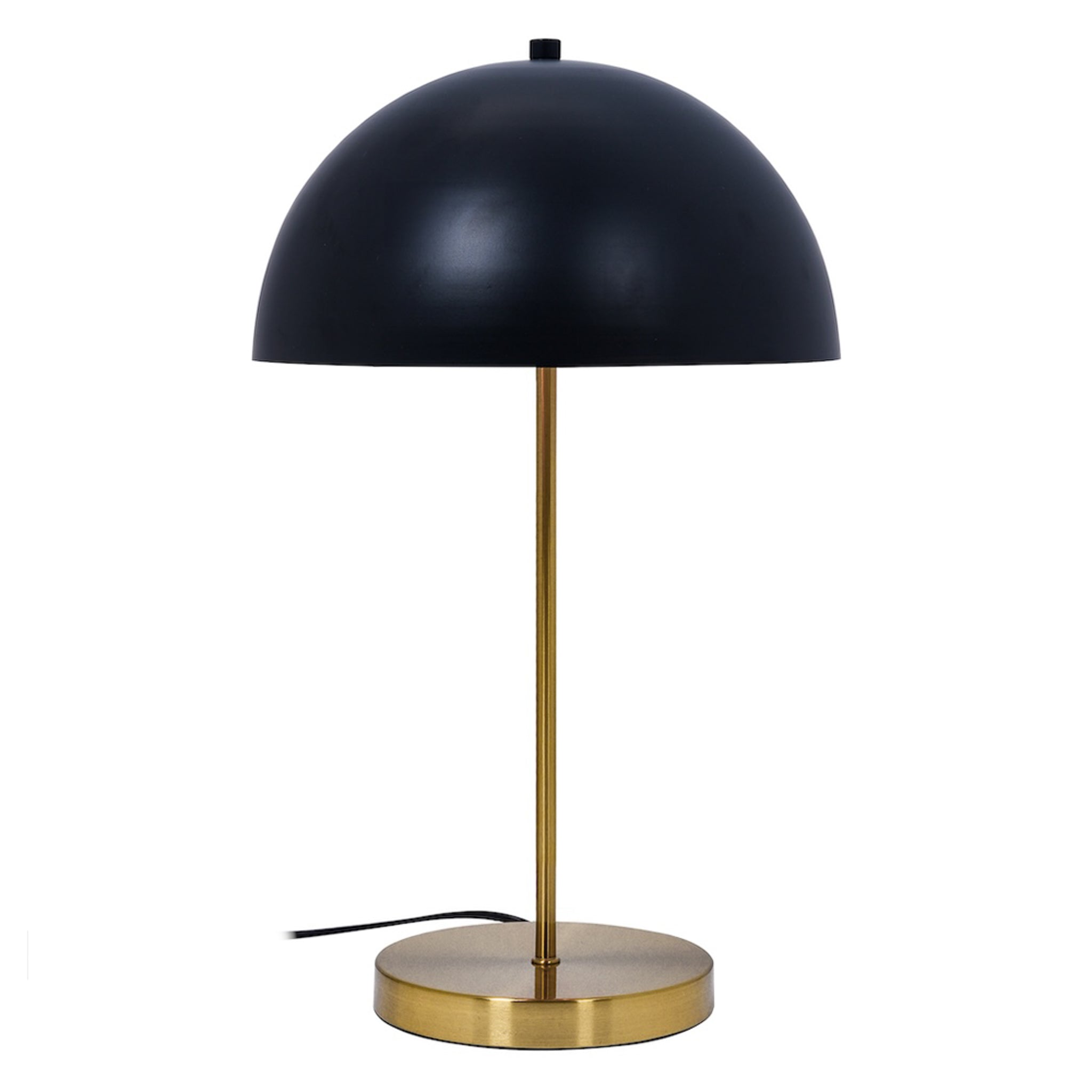 Stratos Table Lamp | Black Dome with Gilded Base