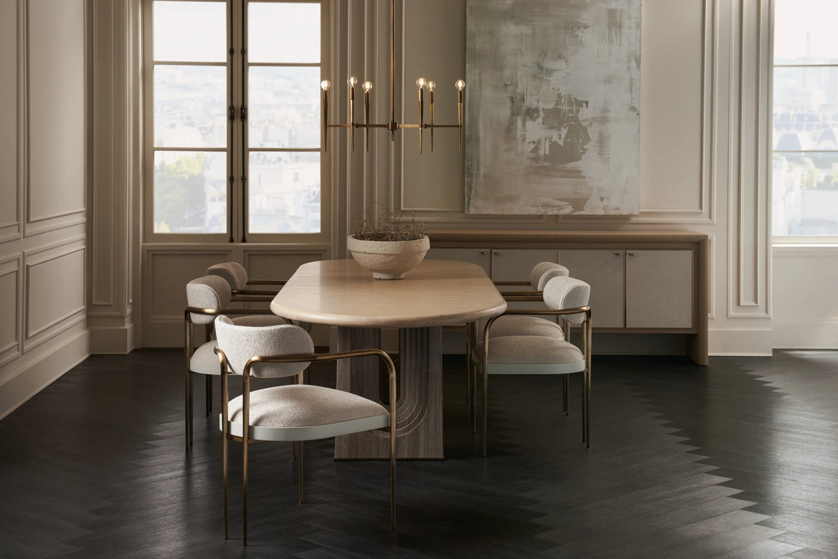Emphasis Dining Table Arched Sandstone 94" by Caracole - view 2