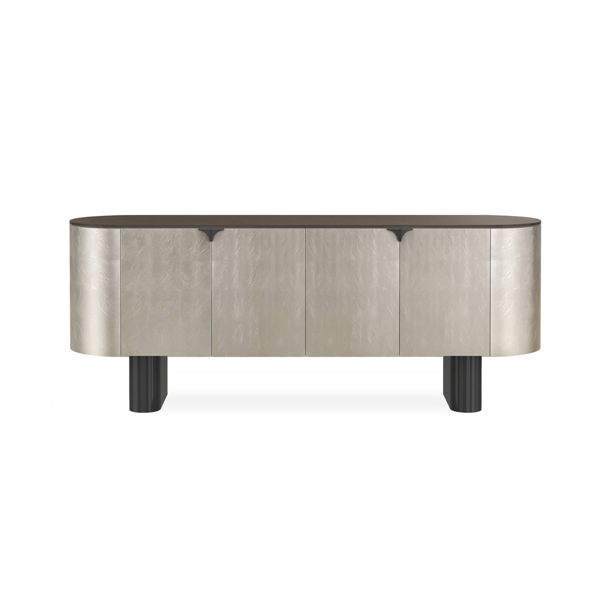 Gustav Charcoal Leaf Entertainment Console 82" by Caracole