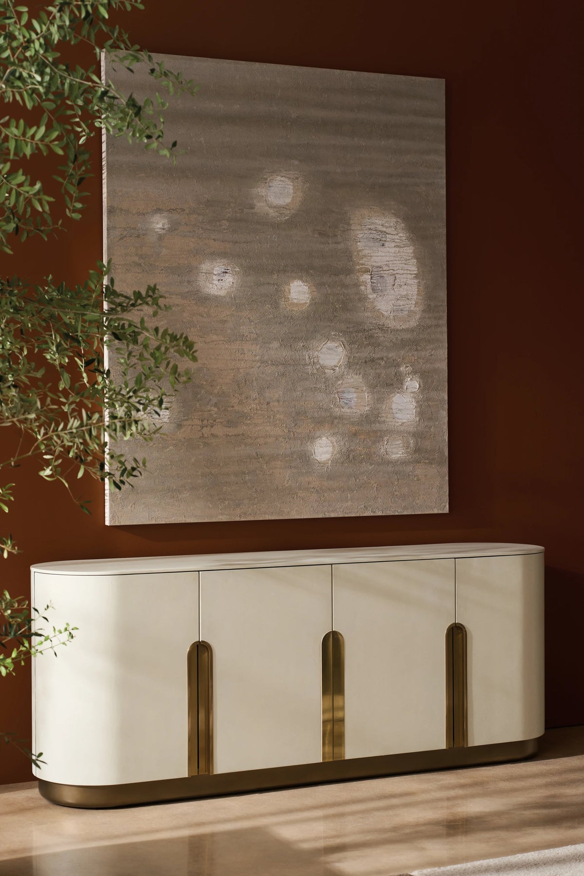 Tangier Burnished Adobe Sideboard 84" by Caracole - view 2
