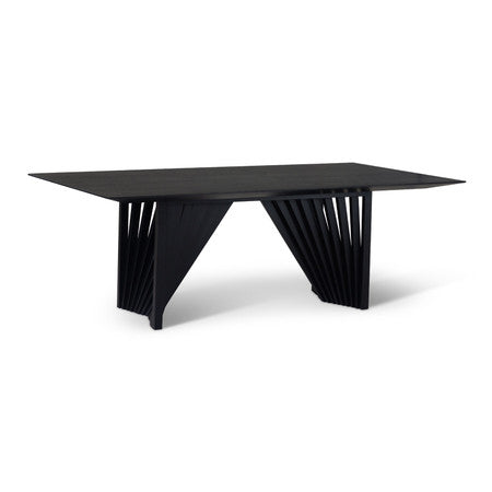 Modern Brazilian Laguna Wooden Top Dining Table - Ebano Frame