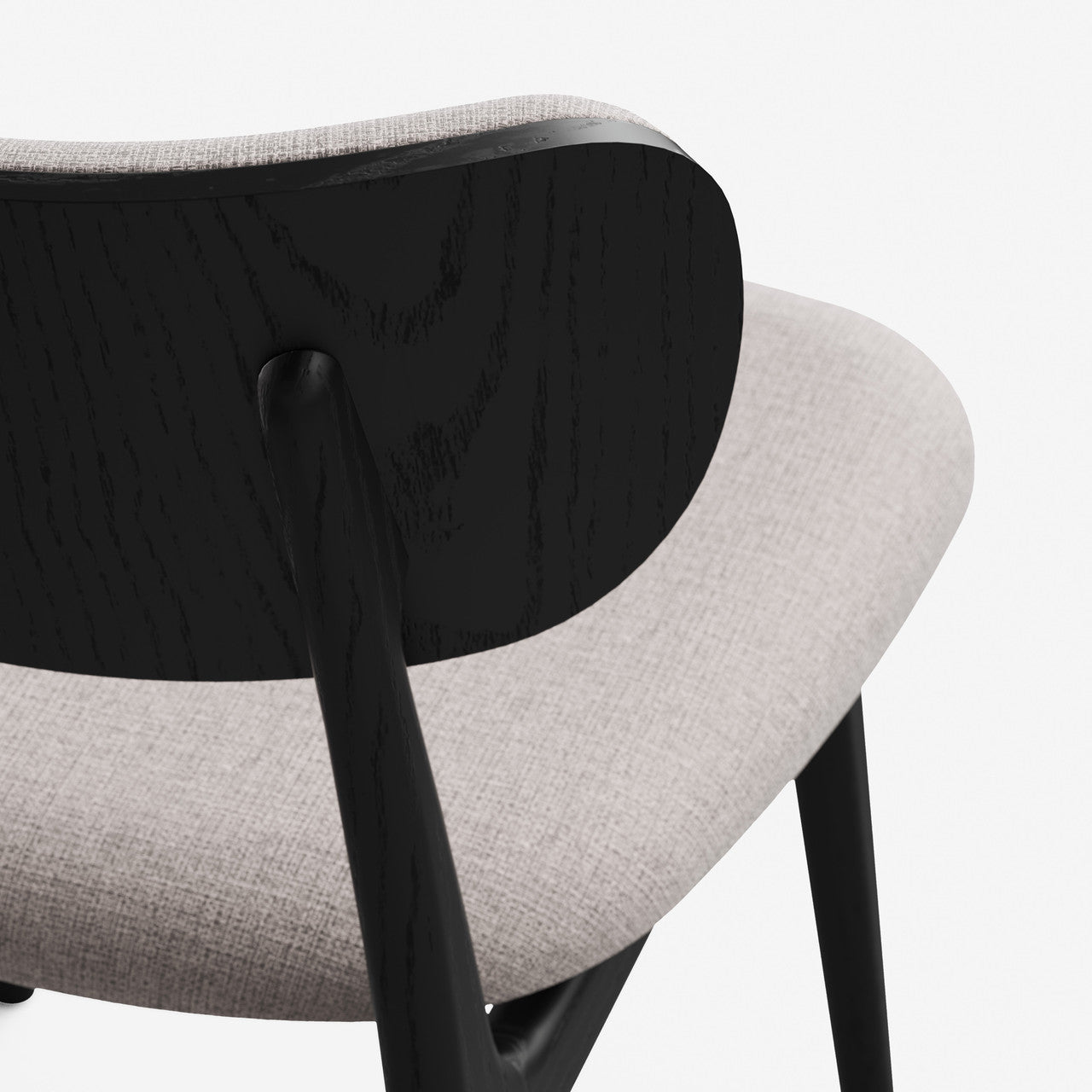 Modern Brazilian - Claudia Side Chair - Harvest Jute Upholstery - Ebano Frame