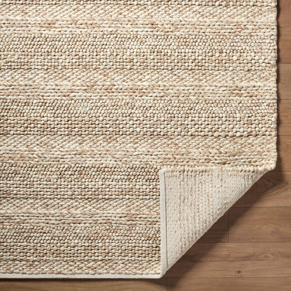 Tahoe II Brown/Tan Handmade Rug - fold