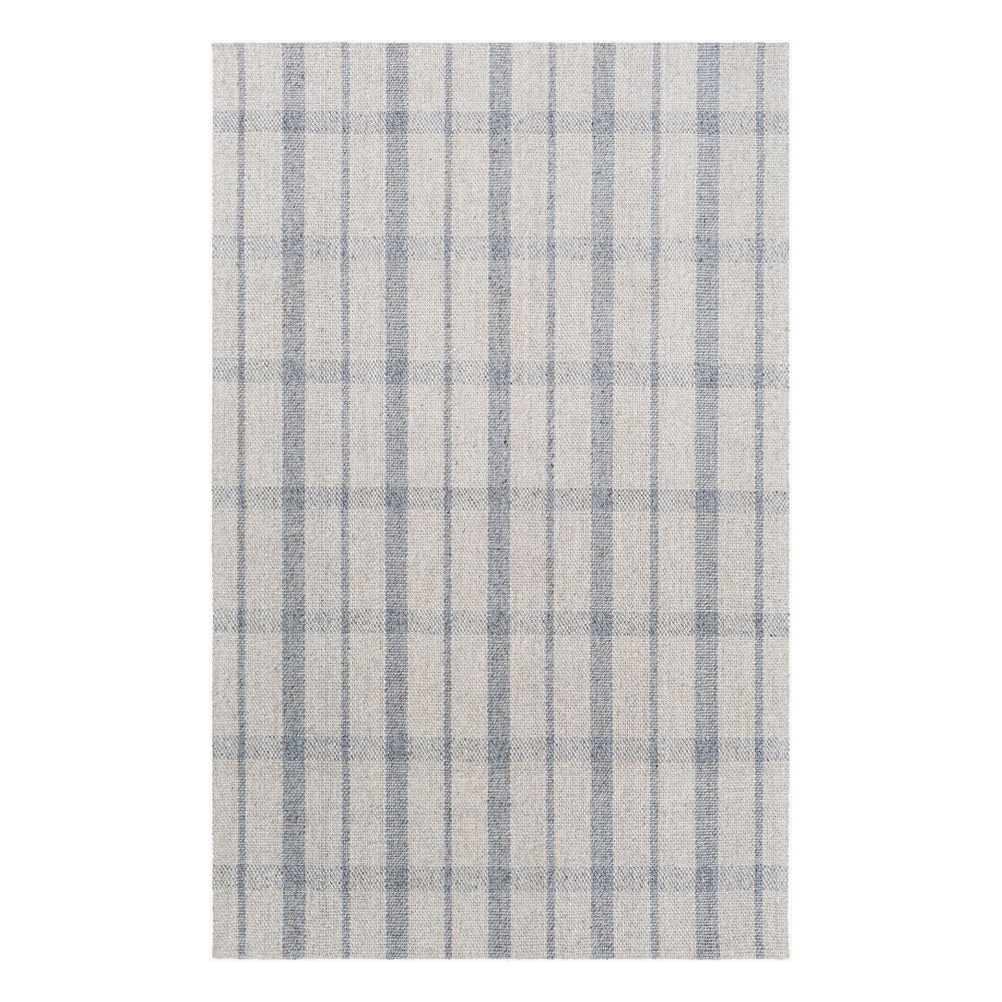 Tartan Gray/Oatmeal Handmade Rug - 2' x 3'