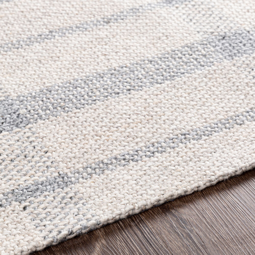 Tartan Gray/Oatmeal Handmade Rug - texture