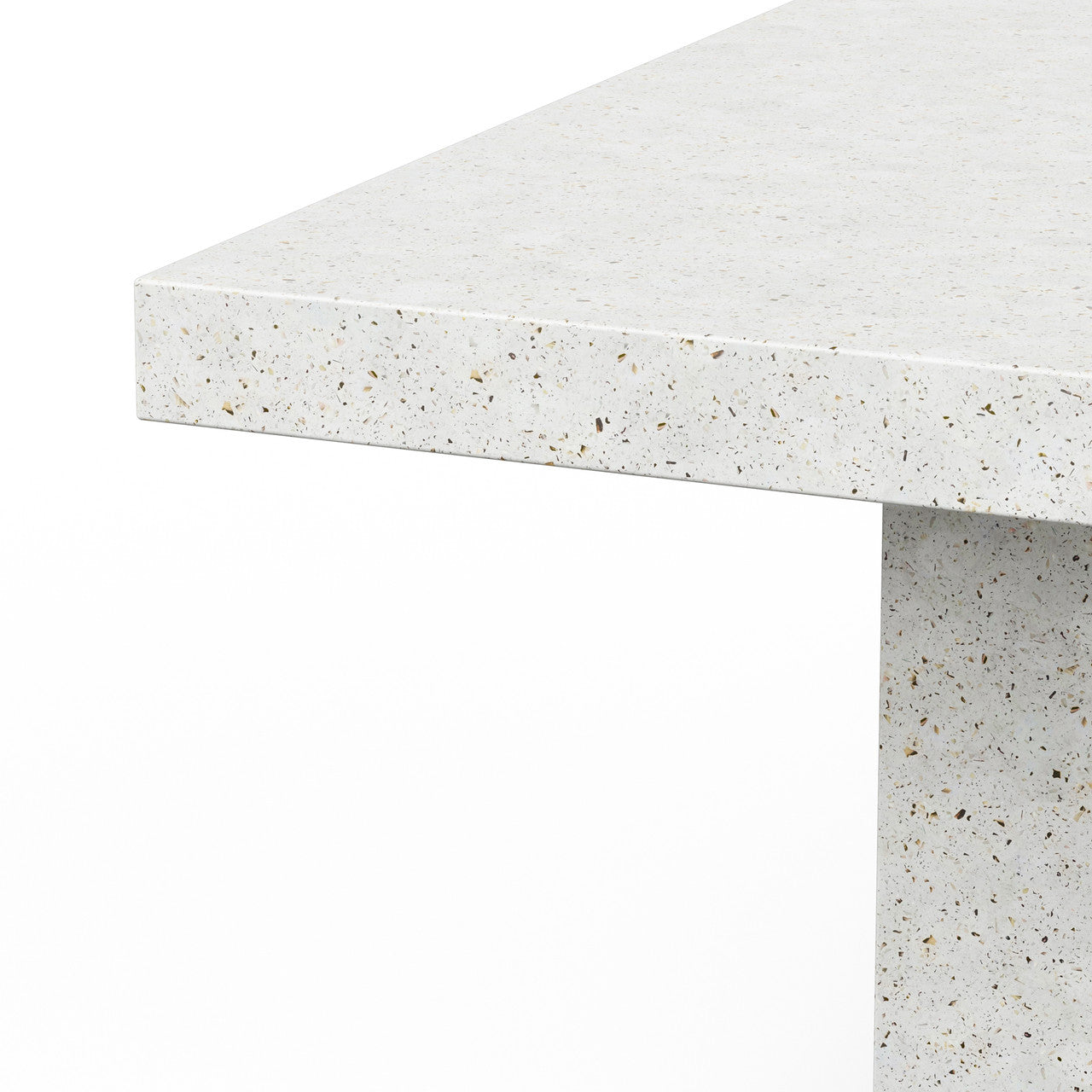 Mixx - Una - 59" Square Counter Height Dining Table - Ivory Terrazzo