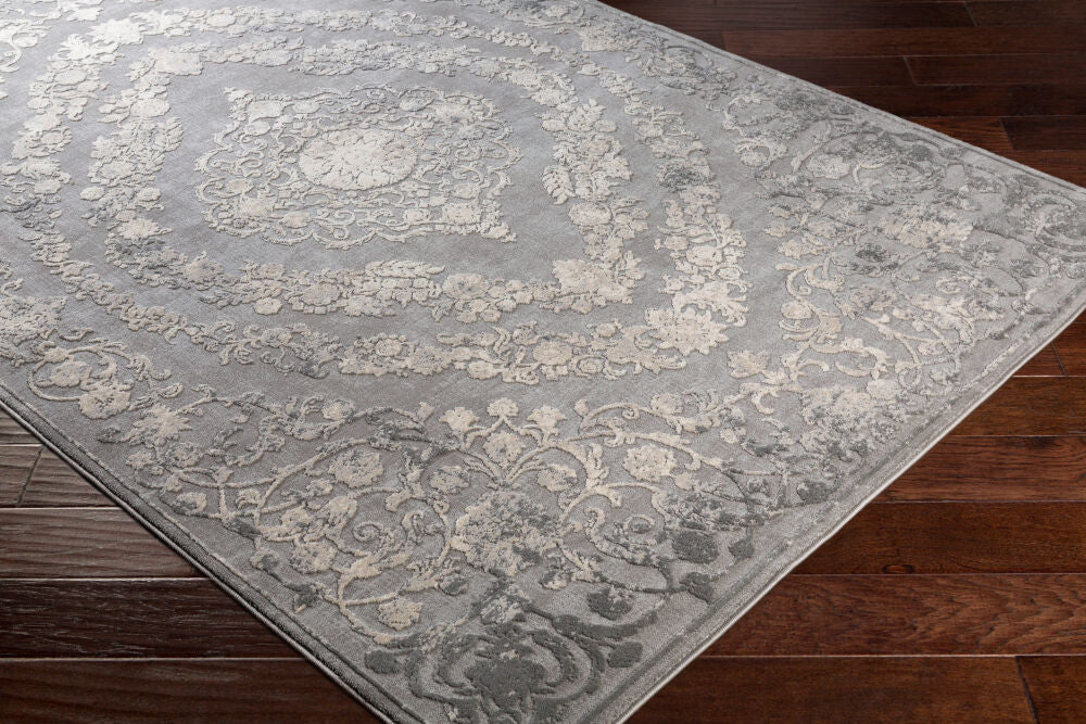 Tibetan Beige/Tan Machine Woven Rug TBT-2301 - corner
