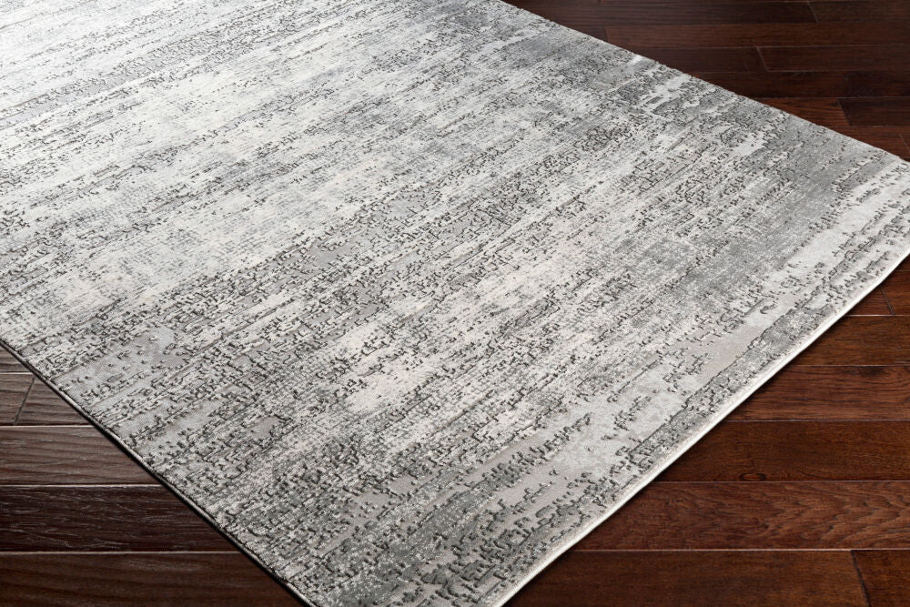 Tibetan Charcoal/Medium Gray Machine Woven Rug TBT-2305 - corner