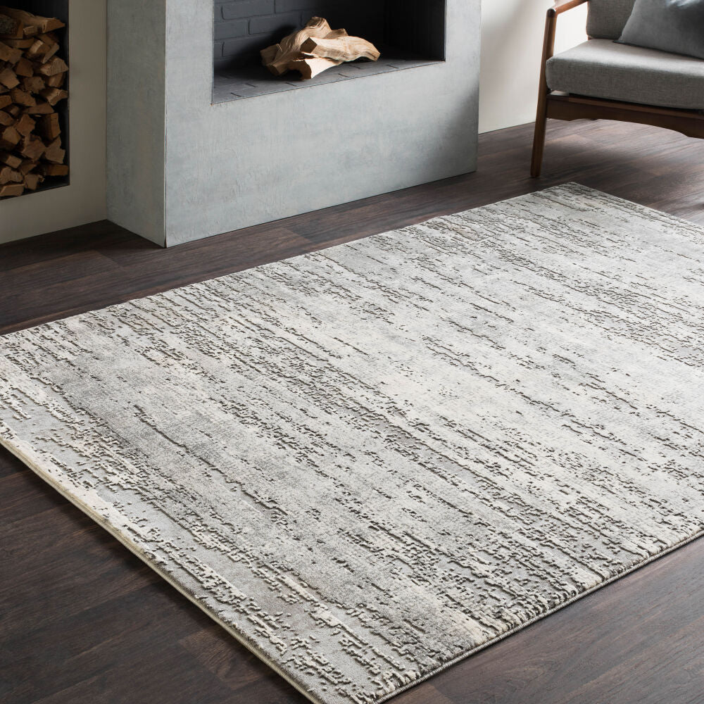 Tibetan Charcoal/Medium Gray Machine Woven Rug TBT-2305 - roomscene