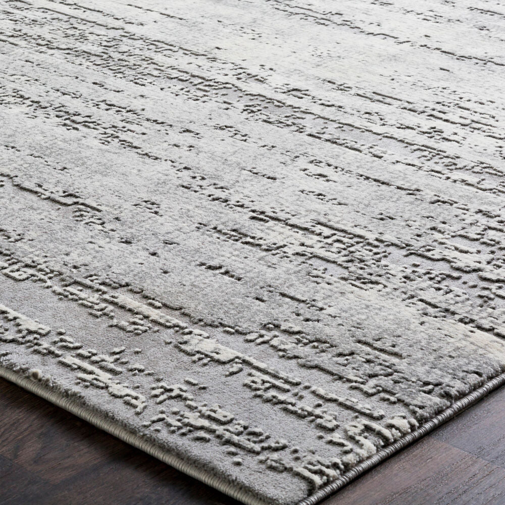 Tibetan Charcoal/Medium Gray Machine Woven Rug TBT-2305 - texture