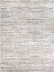 Tibetan Charcoal/Tan Machine Woven Rug - 2'7" x 10'