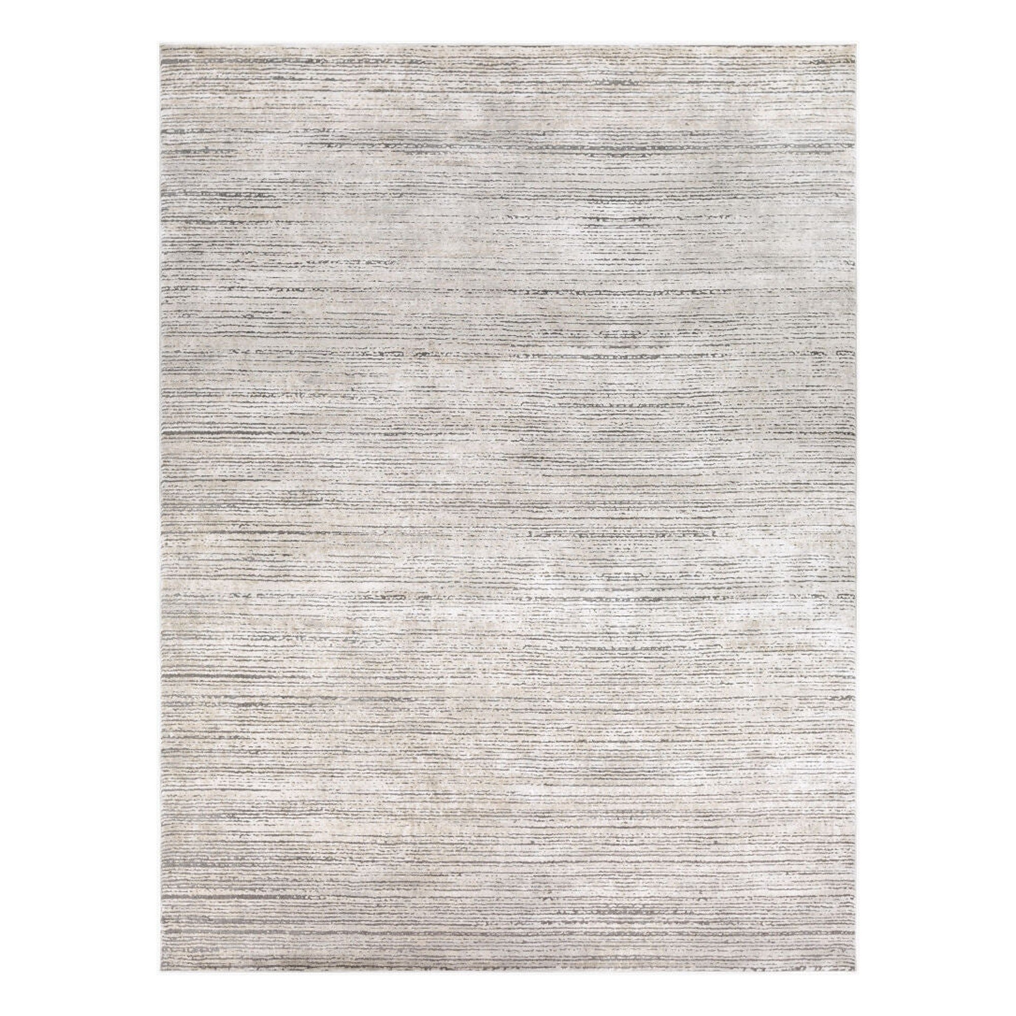 Tibetan Charcoal/Tan Machine Woven Rug - 2'7" x 10'