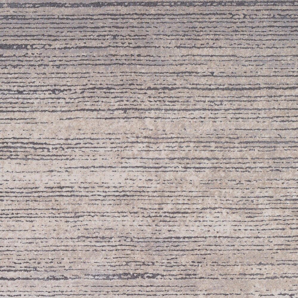 Tibetan Charcoal/Tan Machine Woven Rug - swatch