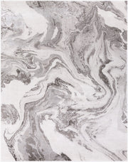 Tibetan Charcoal/White Machine Woven Rug TBT-2317 - 2' x 2'11"