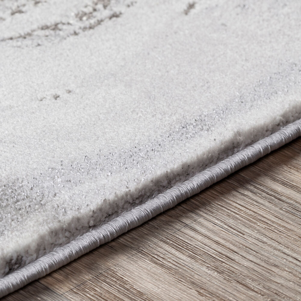 Tibetan Charcoal/White Machine Woven Rug TBT-2317 - texture