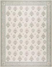 Thistle Camel/Purple Machine Woven Rug - 2' x 2'11"