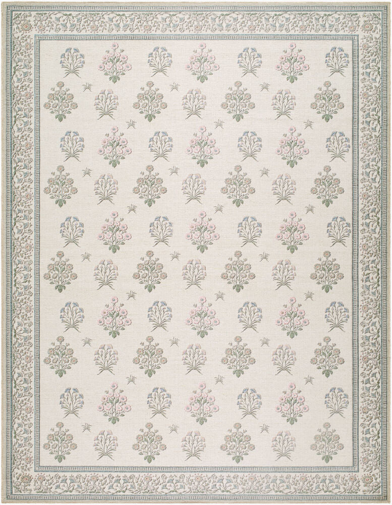 Thistle Camel/Purple Machine Woven Rug - 2' x 2'11"