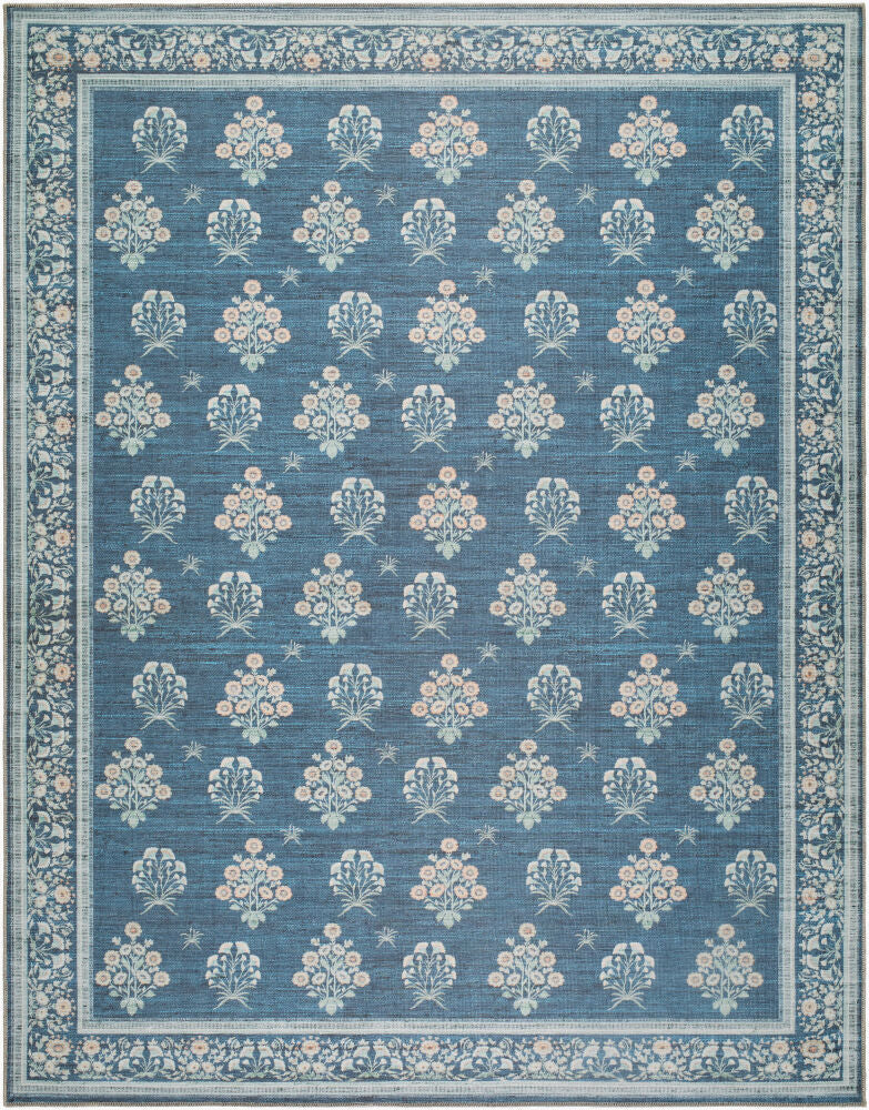 Thistle Burnt Orange/Yellow Machine Woven Rug - 2' x 2'11"