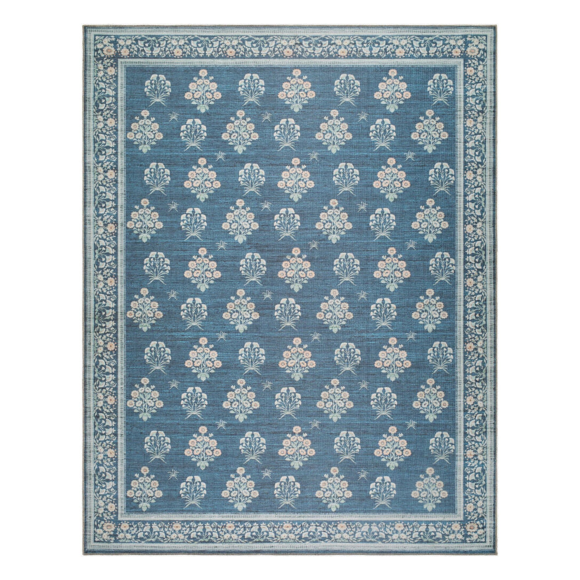 Thistle Burnt Orange/Yellow Machine Woven Rug - 2' x 2'11"