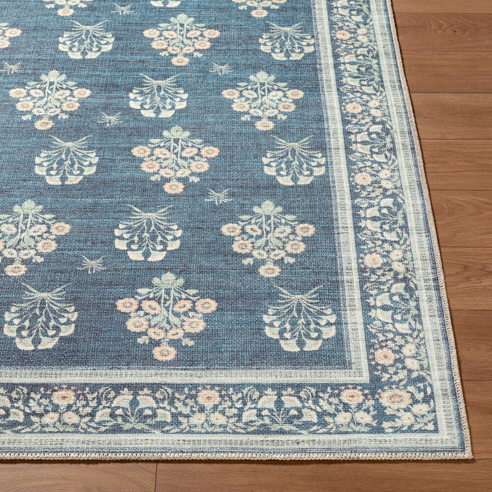 Thistle Burnt Orange/Yellow Machine Woven Rug - front