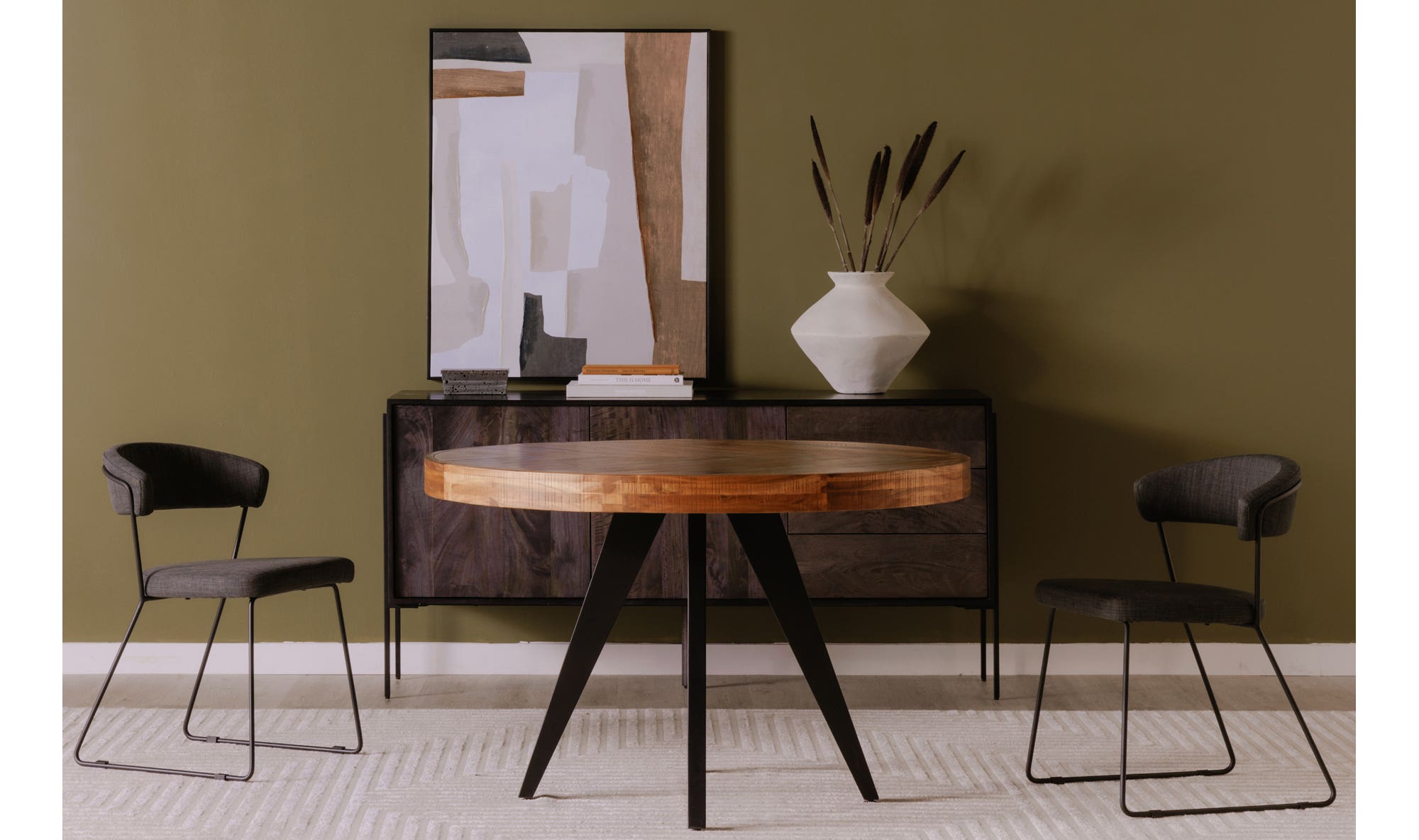 Parq Round Dining Table Amber by Moe's Home Collection - view 16