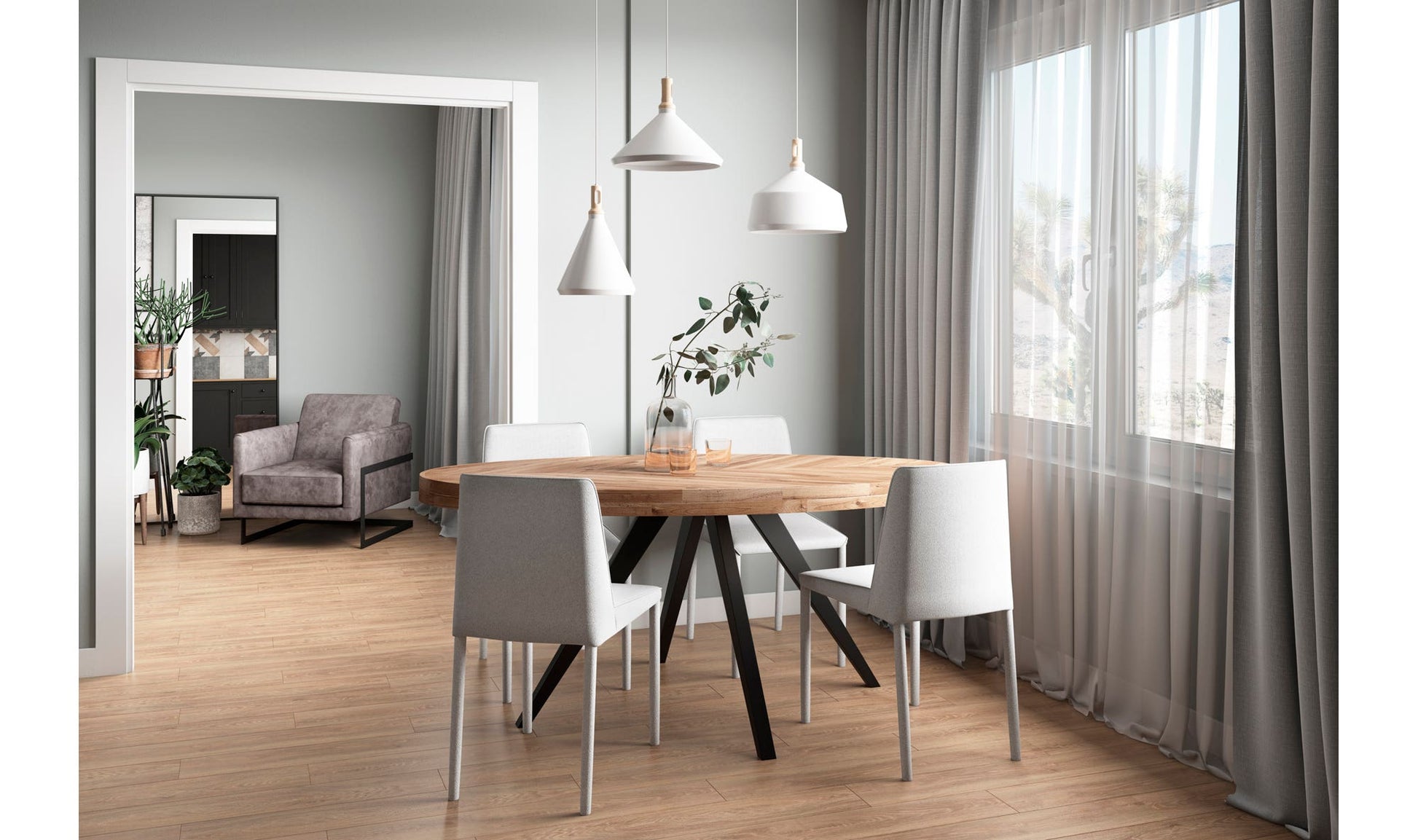 Parq Oval Dining Table Amber by Moe's Home Collection - view 24