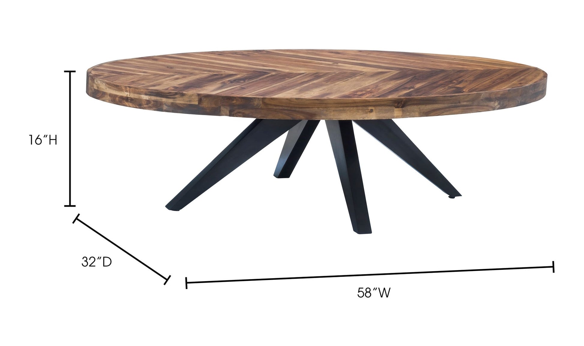 Parq Oval Coffee Table Amber by Moe's Home Collection - view 22