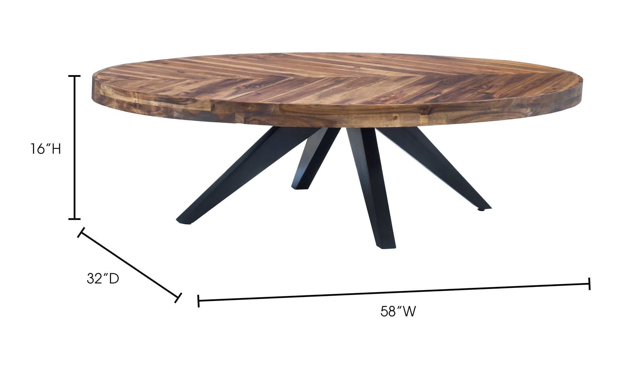 Parq Oval Coffee Table Amber by Moe's Home Collection - view 22