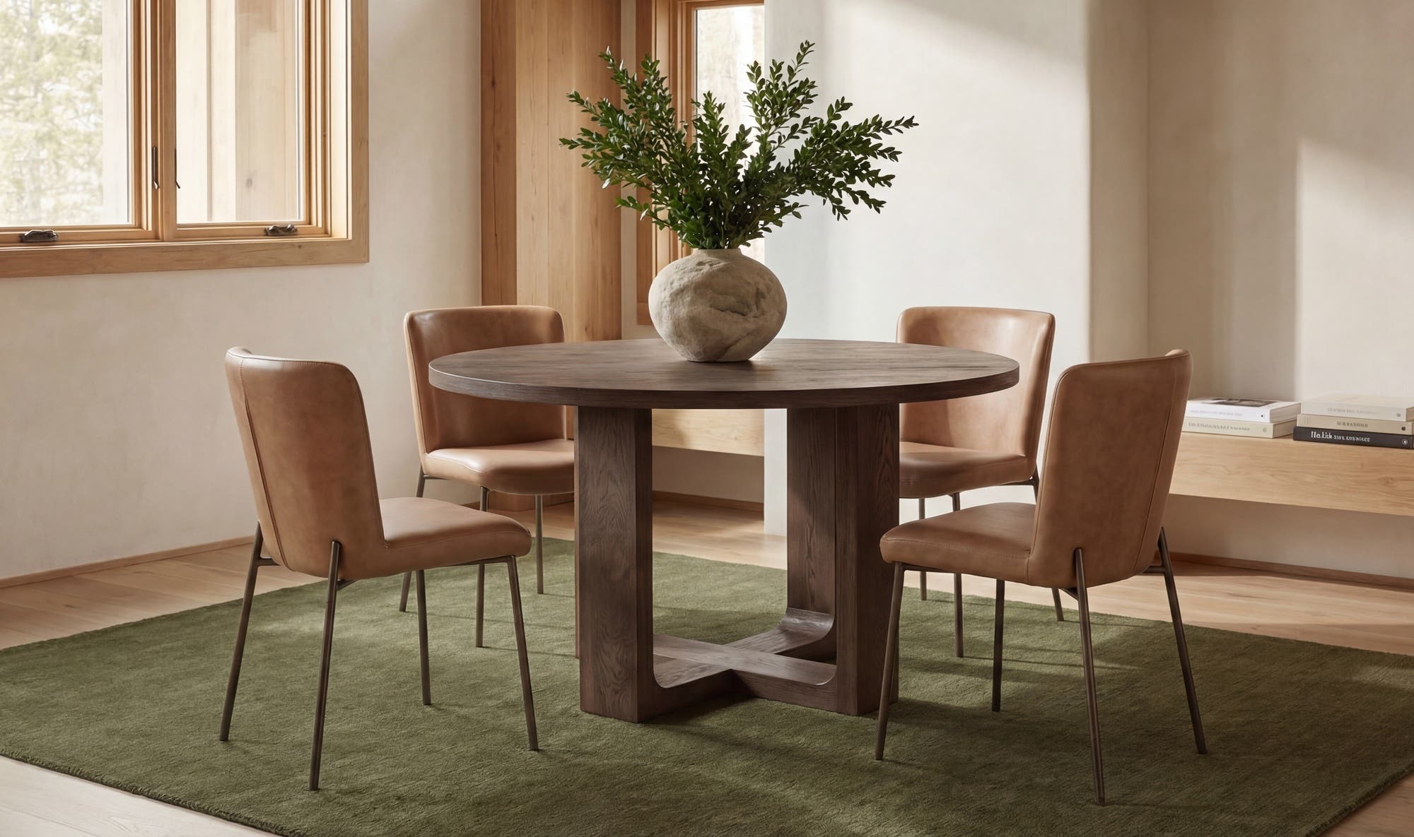 Hayes Dining Table Rustic Brown by Moe's Home Collection - view 4
