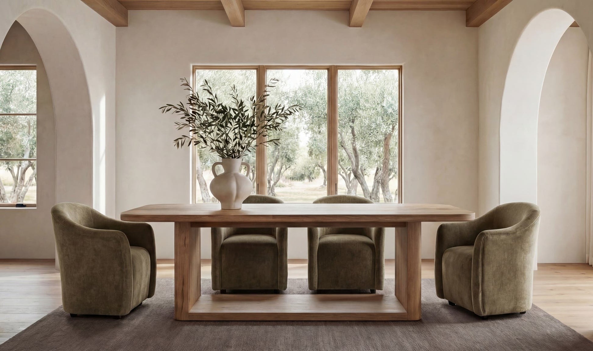 Blake Dining Table Rustic Oak by Moe's Home Collection - view 4