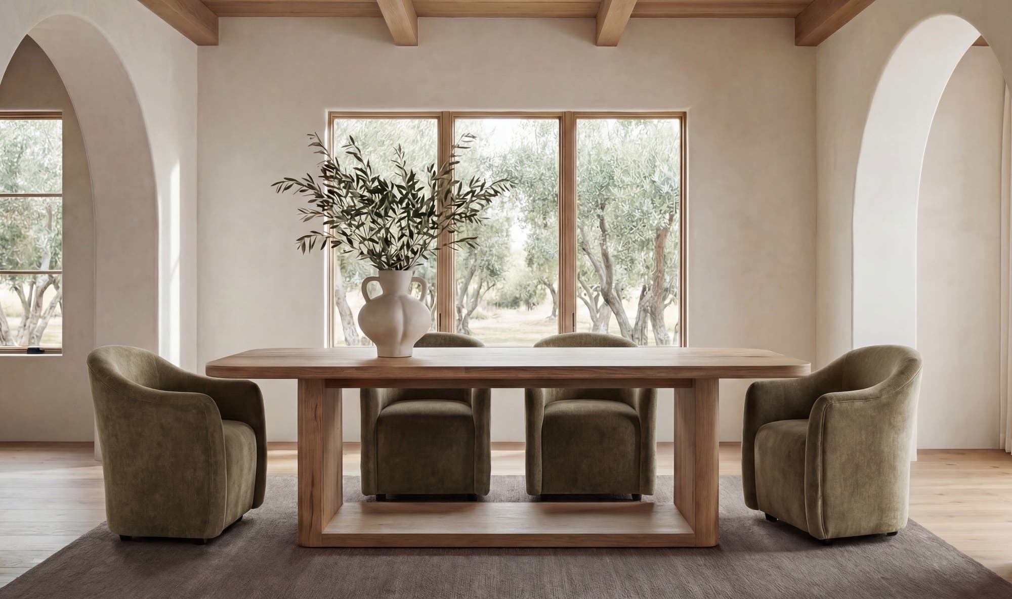 Blake Dining Table Rustic Oak by Moe's Home Collection - view 4