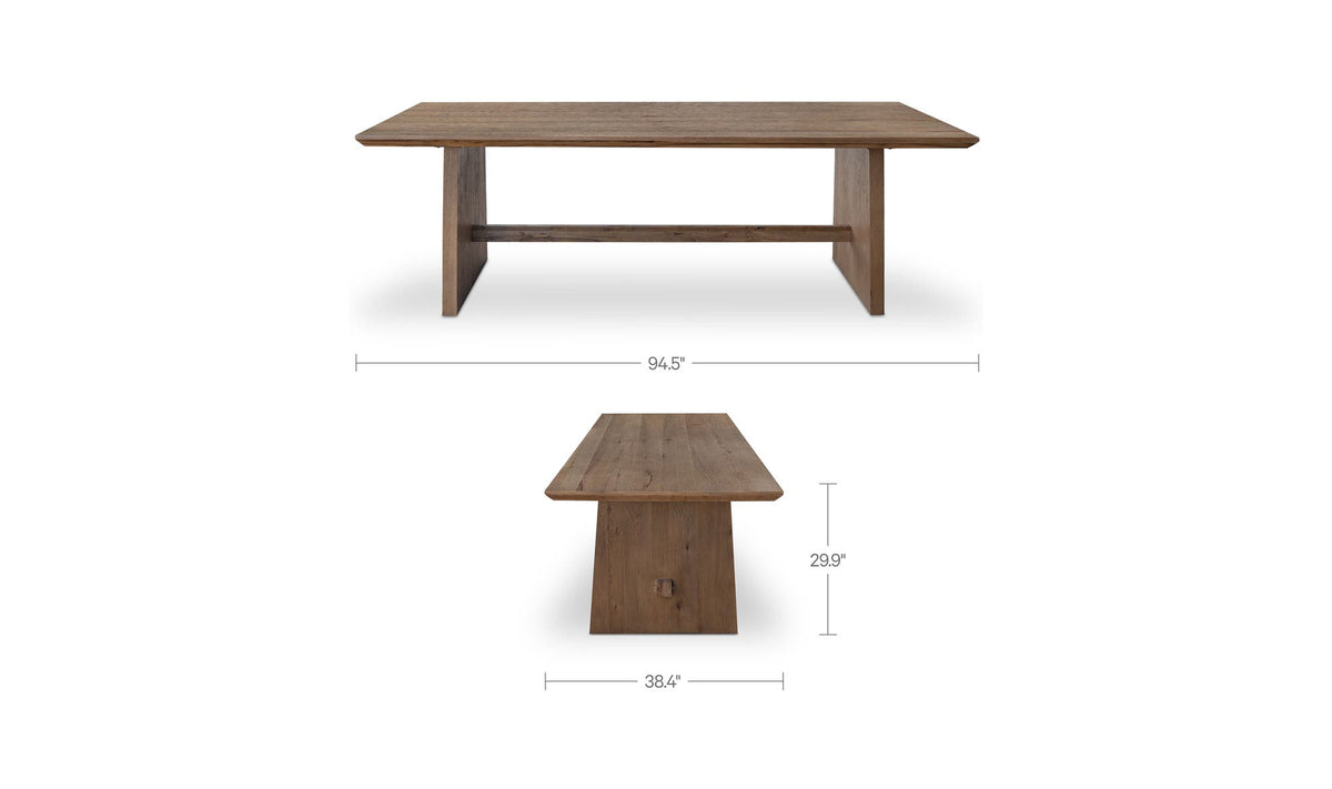 Esther Dining Table Brown by Moe's Home Collection - view 8