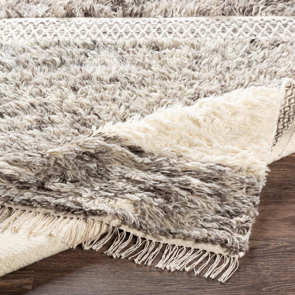 Tulum Beige/Taupe Handmade Rug - fold
