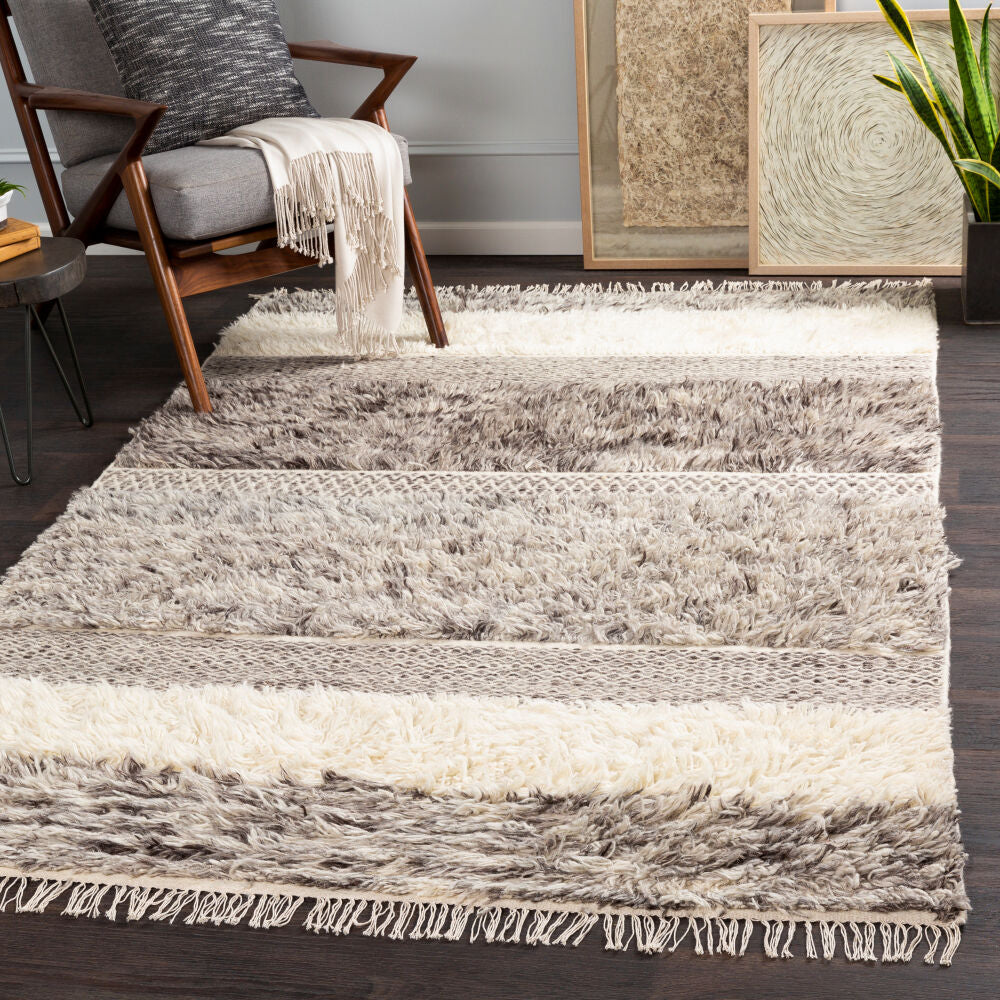 Tulum Beige/Taupe Handmade Rug - roomscene