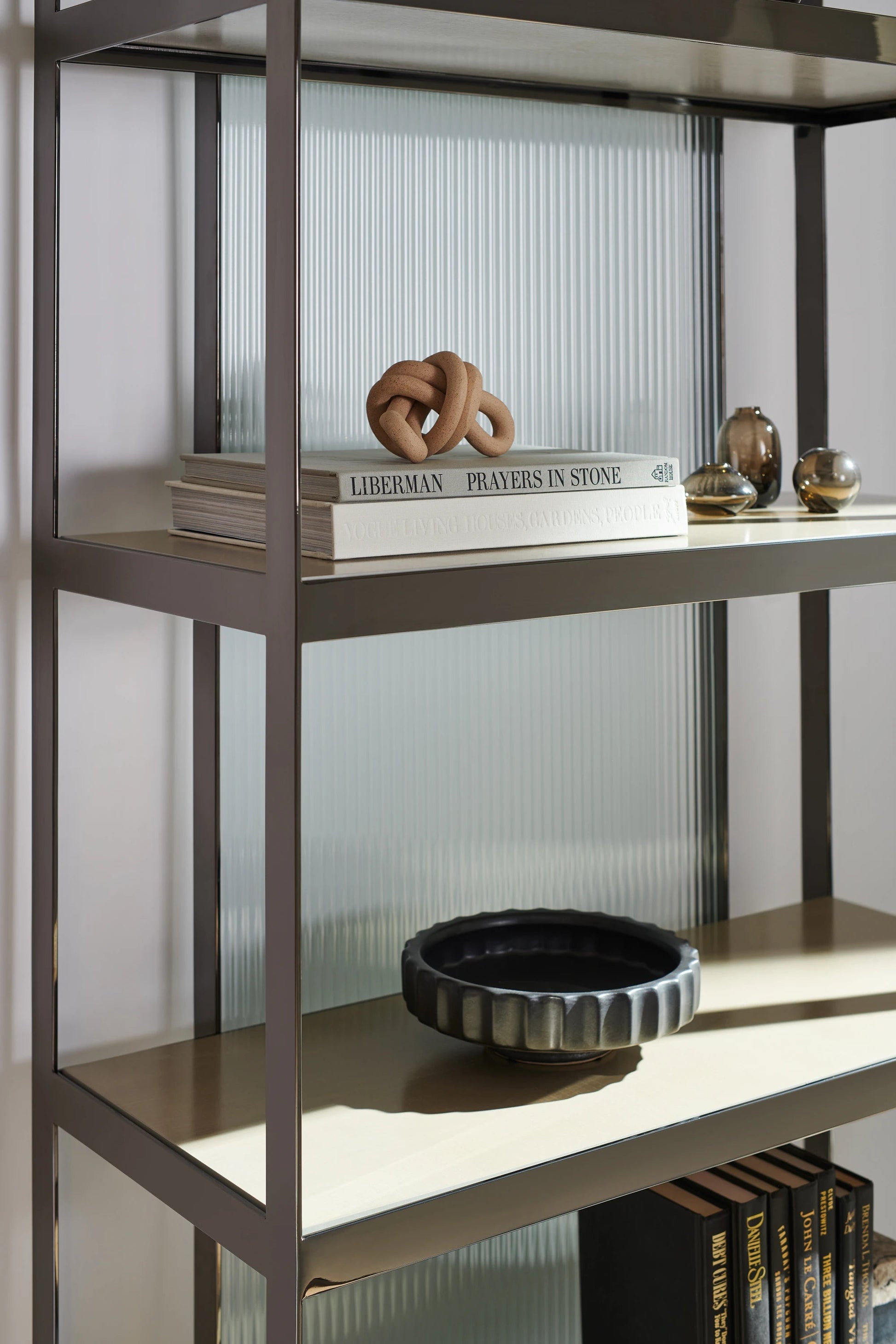 Shelf Life Almost Black Bar Cabinet 34" by Caracole - view 3