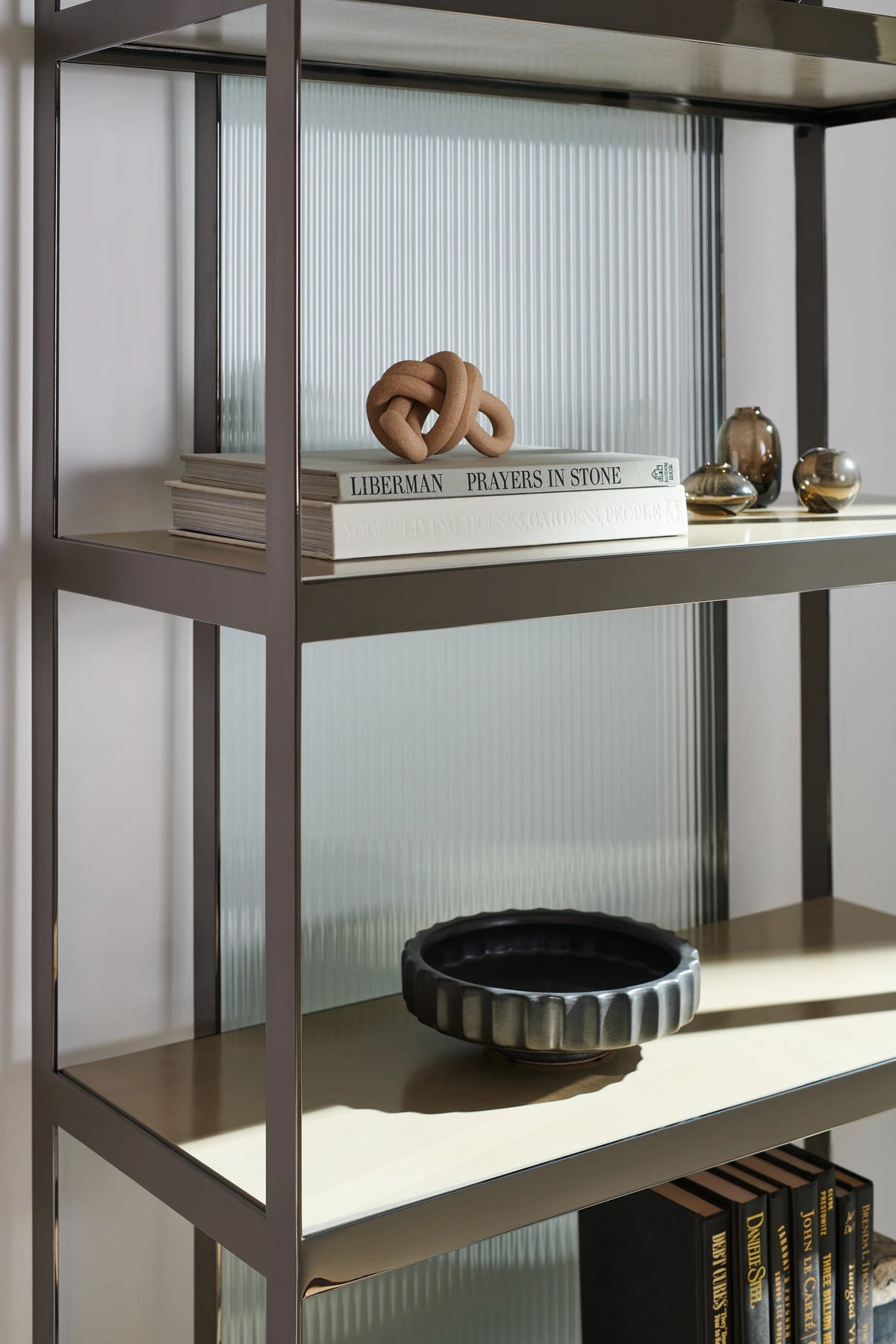 Shelf Life Almost Black Bar Cabinet 34" by Caracole - view 3