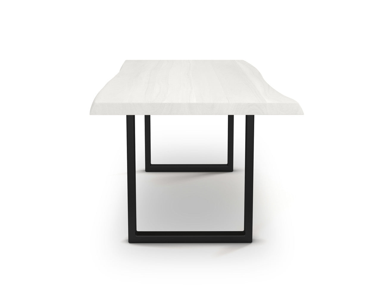 Brooks - Dining Table - U Base - 40" x 116" - White Wash Top - Black Base