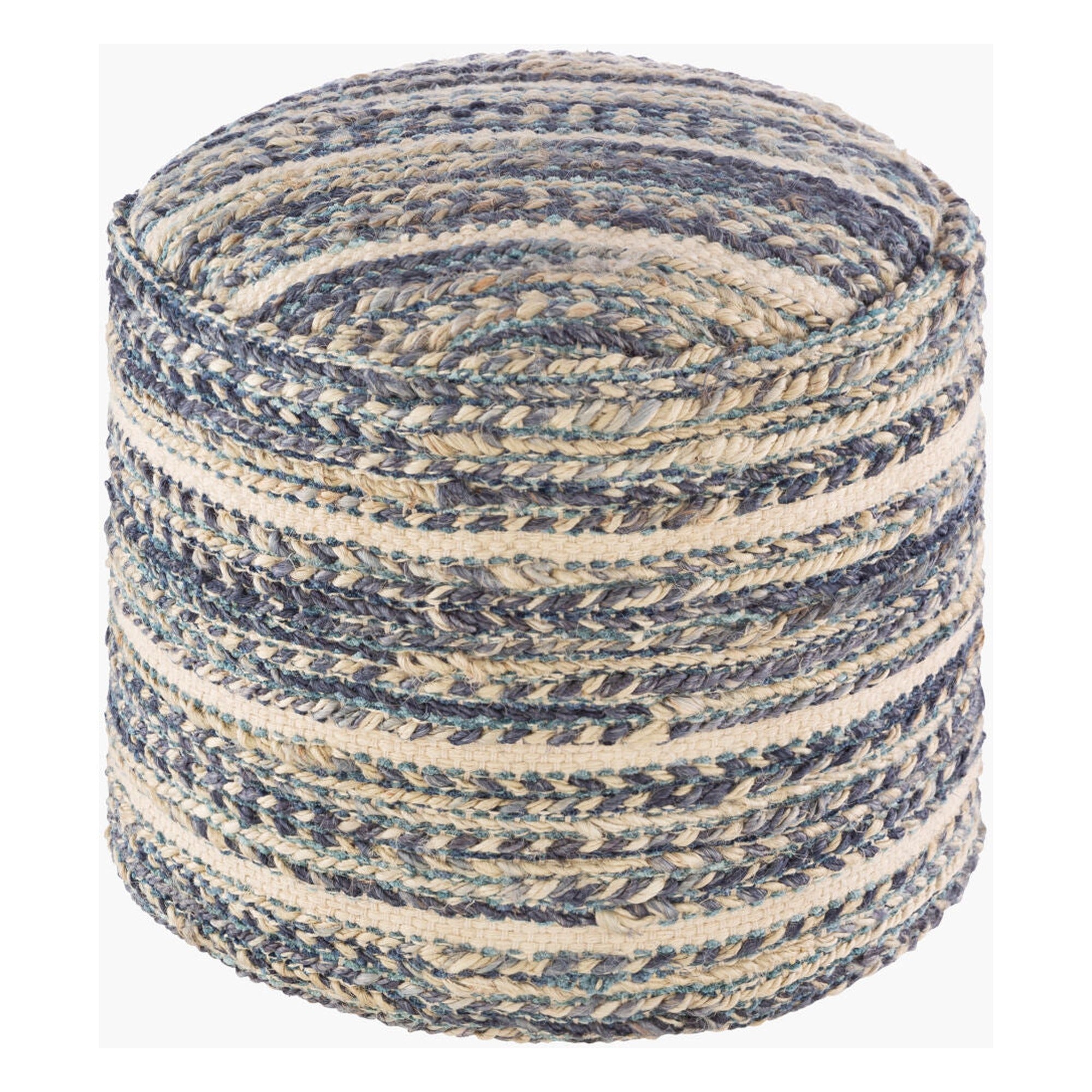 Tresse Pouf - 14"H x 18"W x 18"D